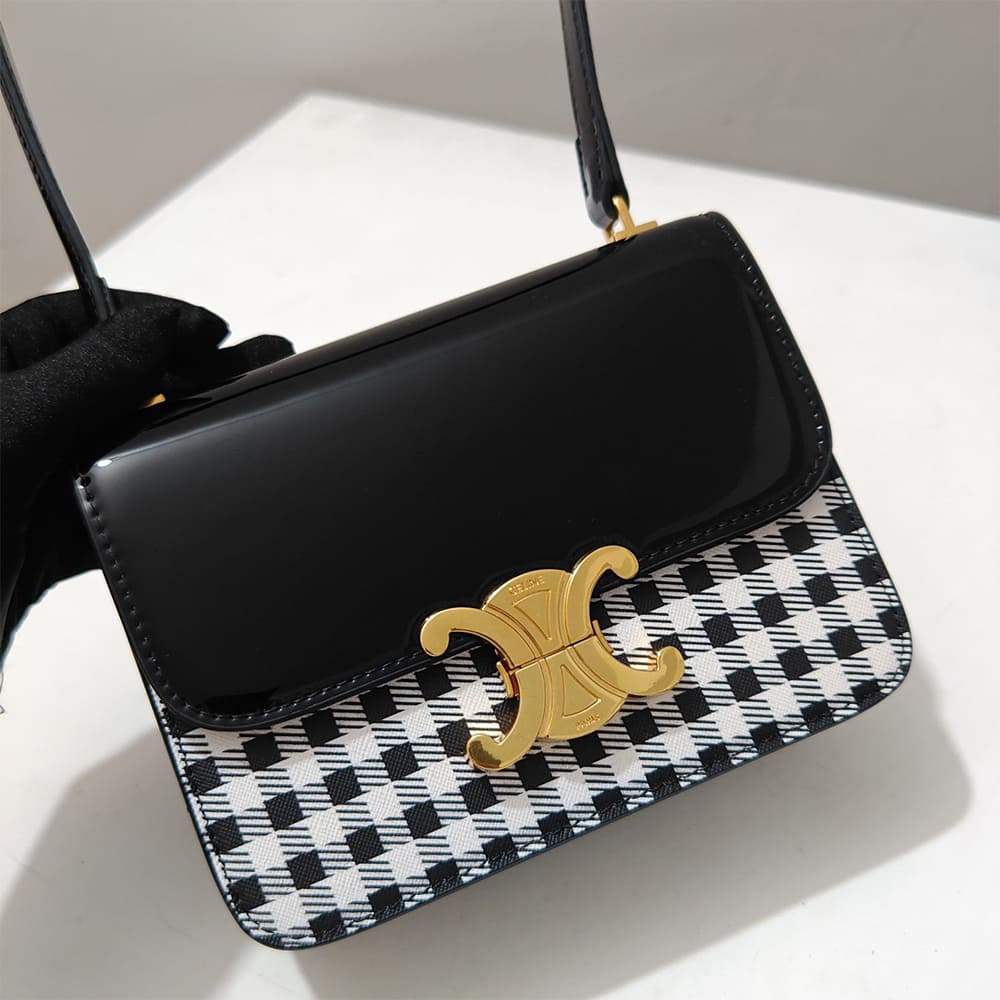 Ce1i*e TEEN GARANCE bag in PATENT CALFSKIN(HIGH-END GRADE)
