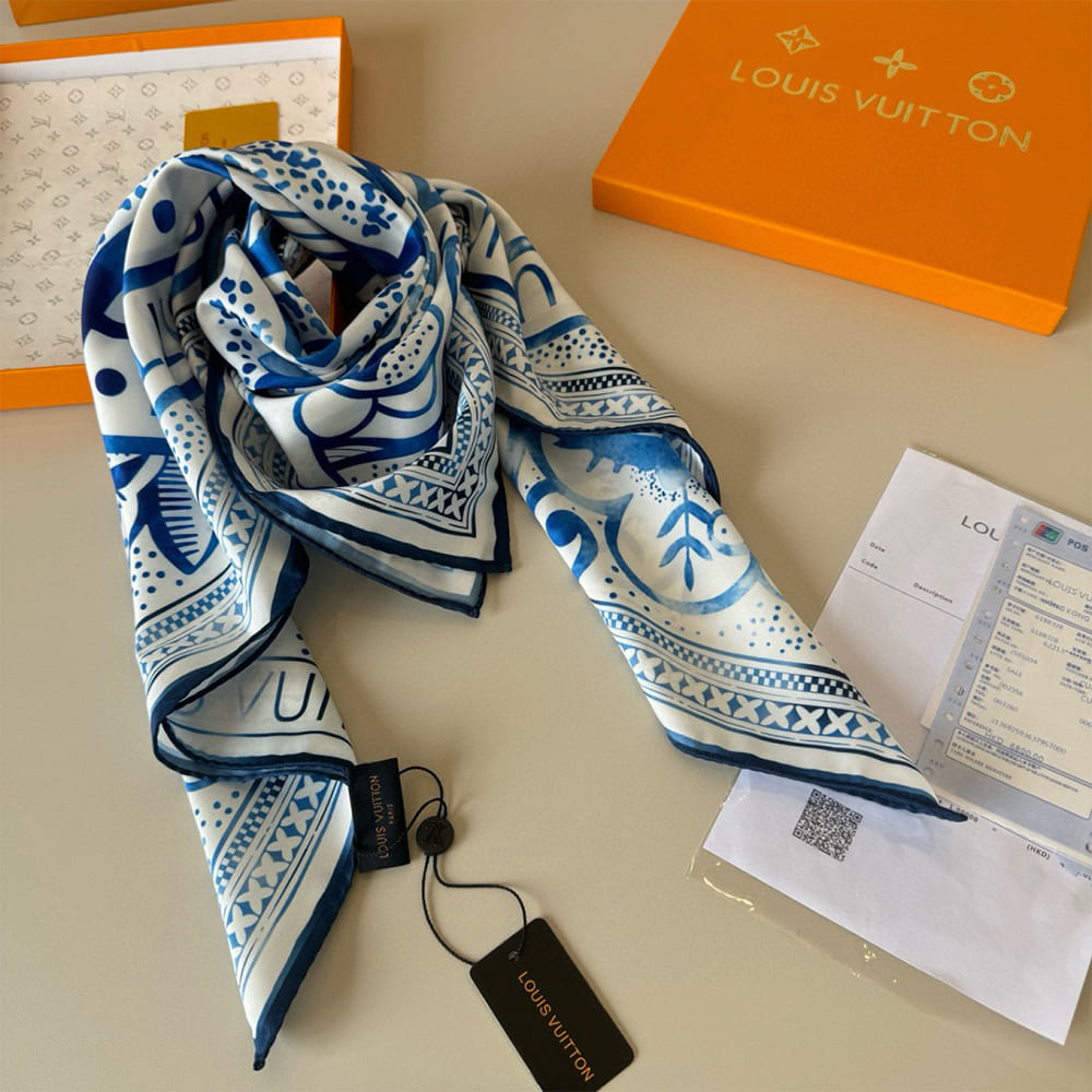 LV Mosaic Tile Silk Square 90