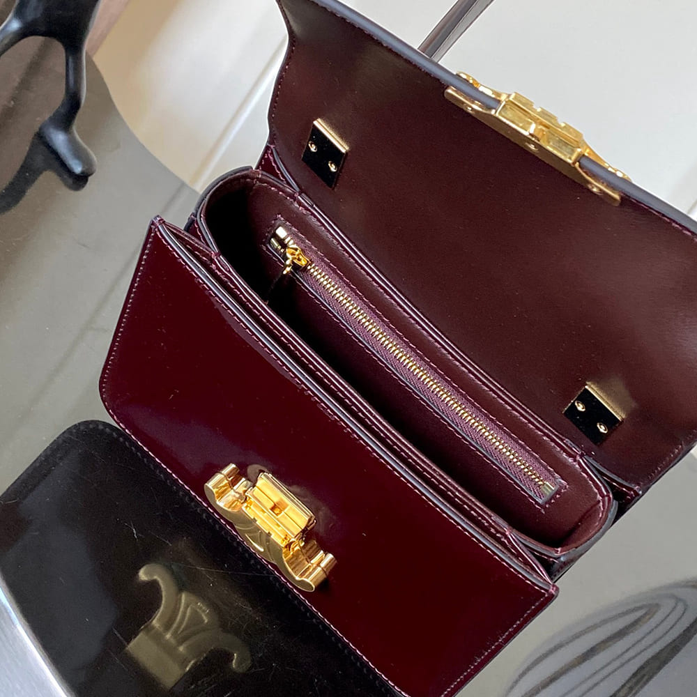 Ce1i*e TEEN GARANCE bag in PATENT CALFSKIN(HIGH-END GRADE)