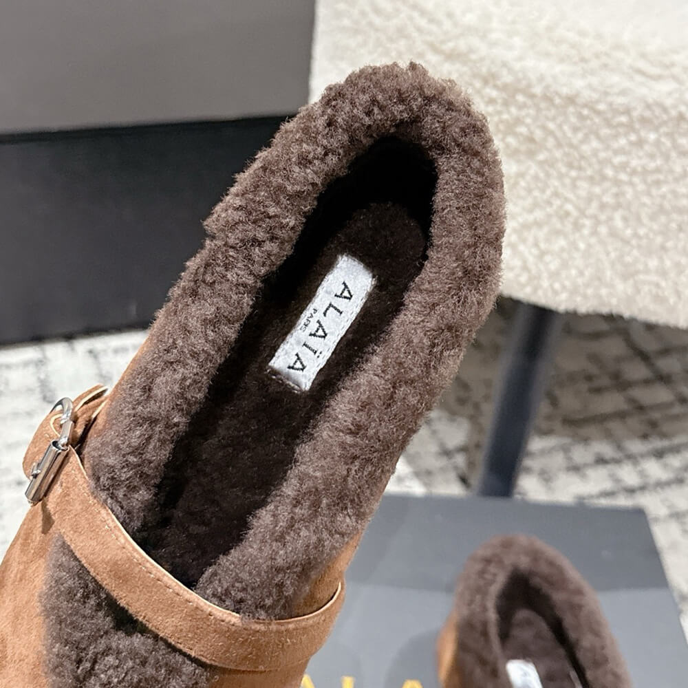 A1a1a shearling ballet flats