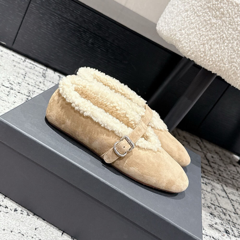 A1a1a shearling ballet flats