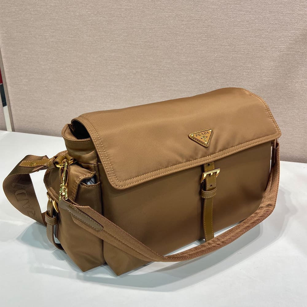 Pra*a Explore large Re-Nylon shoulder bag with flap(HIGH-END GRADE)