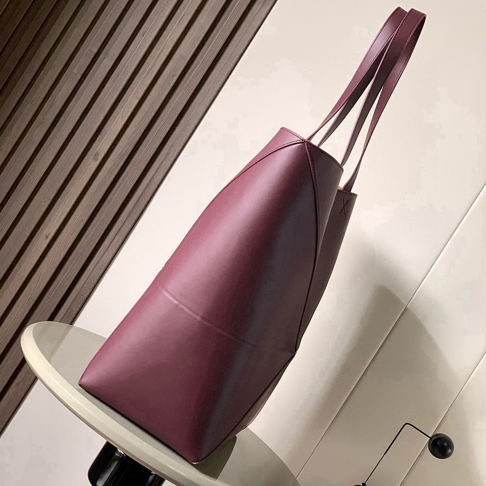 L0ew* XL Puzzle Fold tote in shiny calfskin(HIGH-END GRADE)