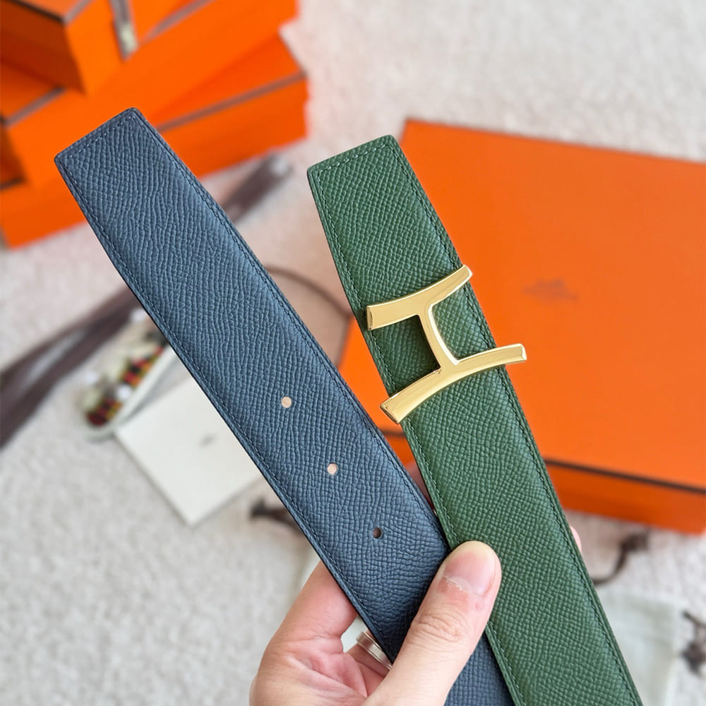H**me5 Script belt buckle & Reversible leather strap 38 mm