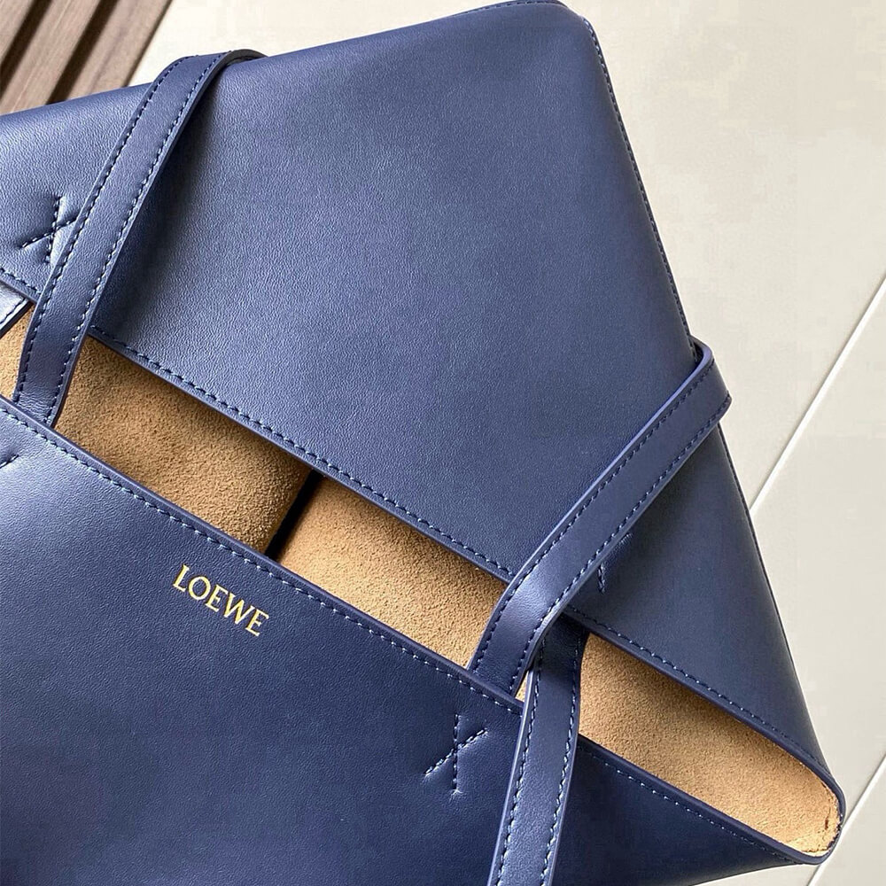 L0ew* Medium Puzzle Fold tote in shiny calfskin(HIGH-END GRADE)