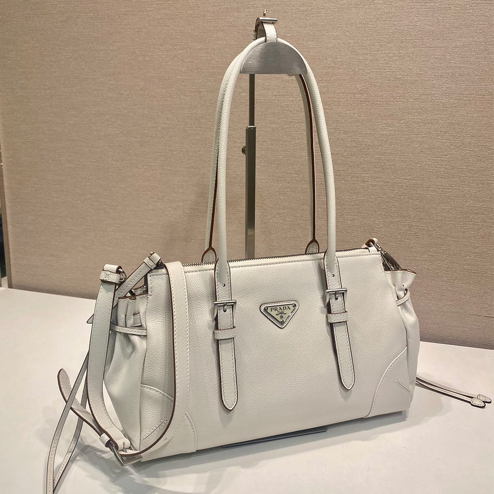 Pra*a Bonnie medium antiqued leather tote bag(HIGH-END GRADE)
