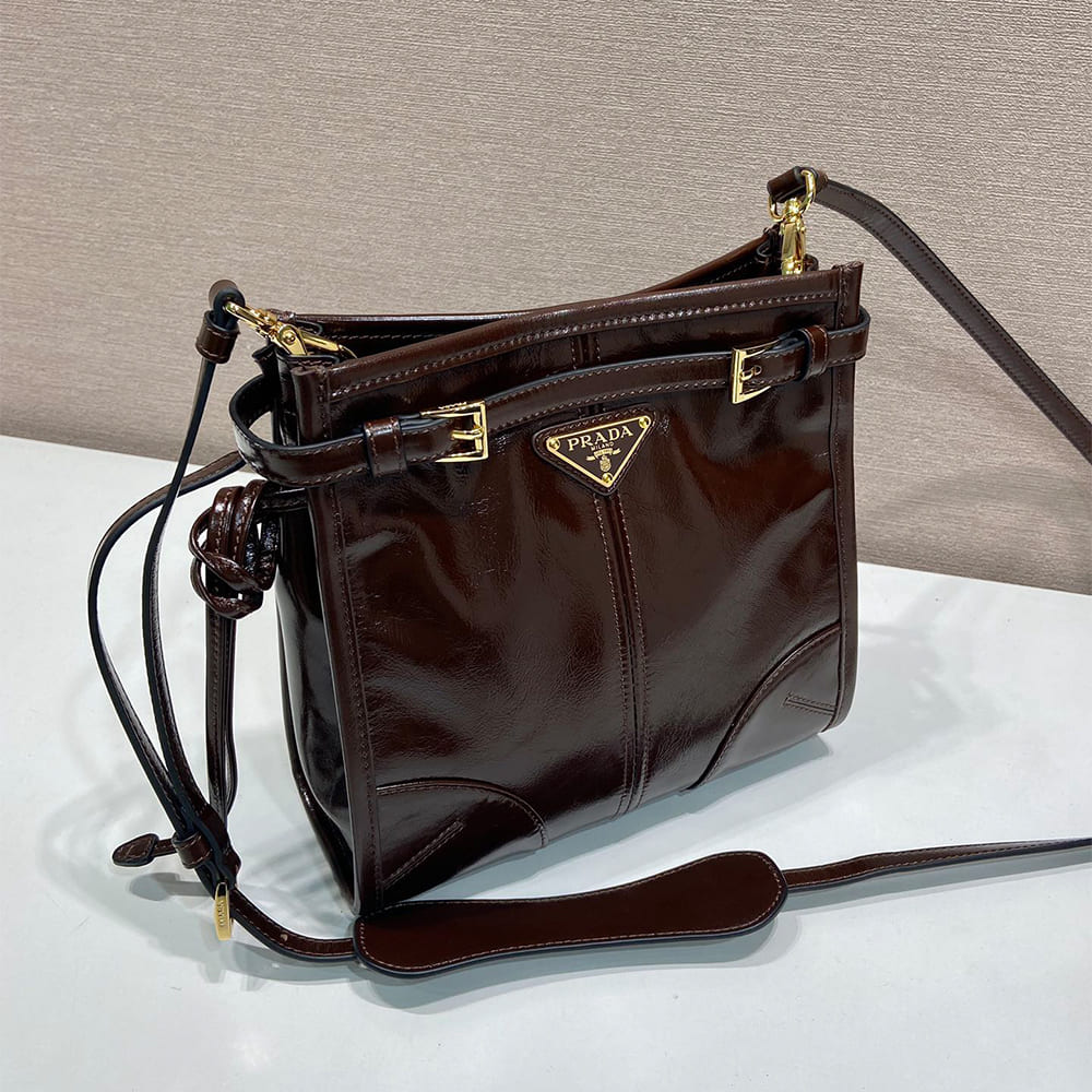 Pra*a Bonnie leather mini shoulder bag(HIGH-END GRADE)