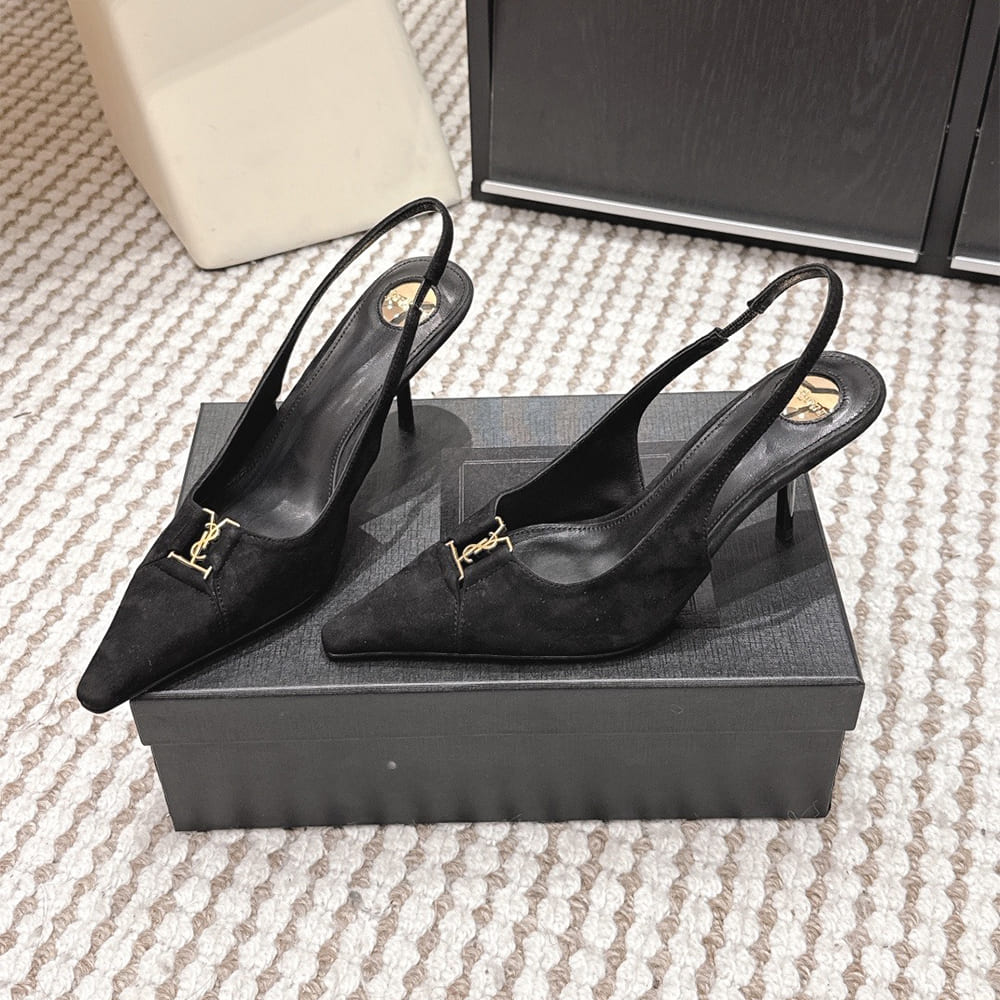 Y51 BABYLONE BRETEUIL slingback pumps in suede
