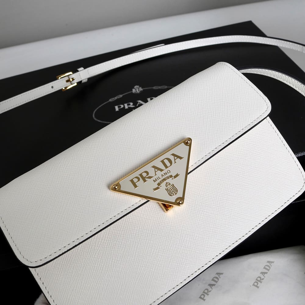 Pra*a Mini Saffiano leather bag(HIGH-END GRADE)
