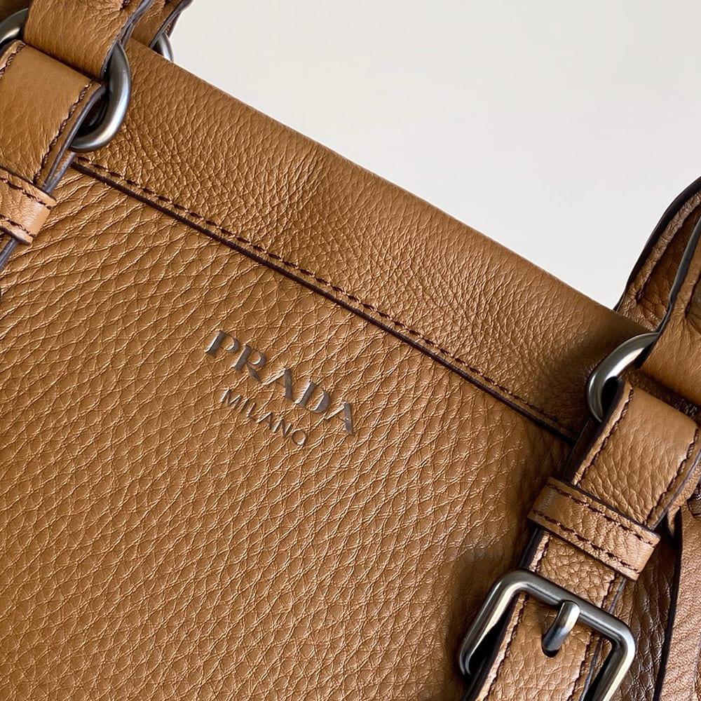 Pra*a Large leather tote bag(HIGH-END GRADE)