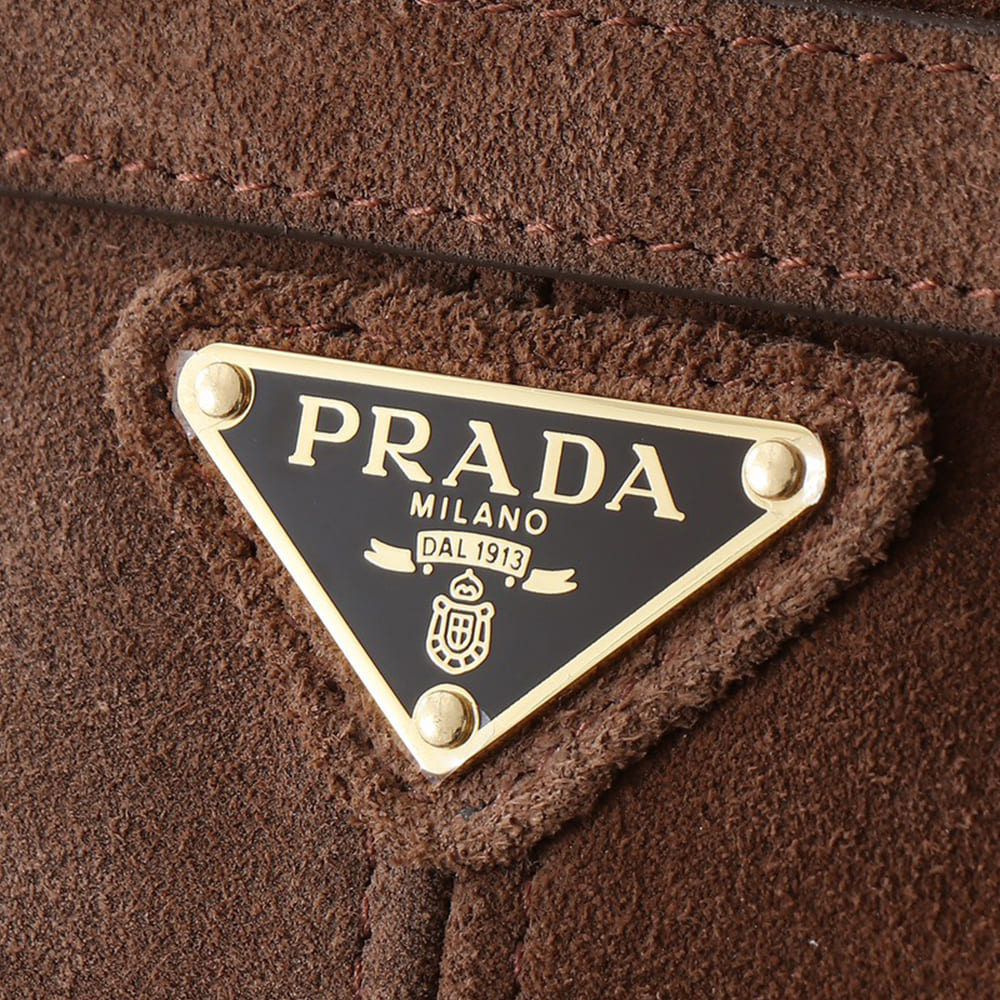 Pra*a Bonnie extra-large suede handbag(HIGH-END GRADE)