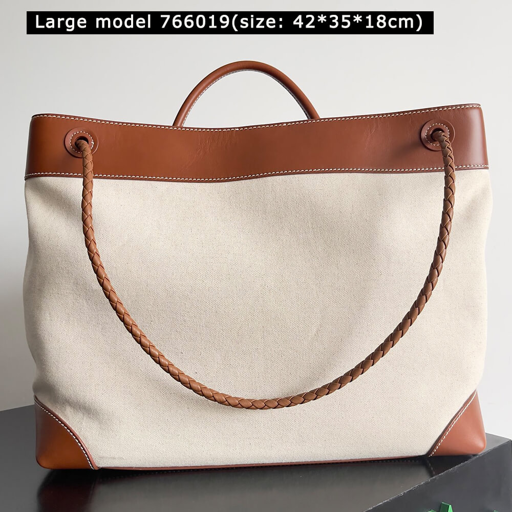 B0tt*ga Ven*ta Andiamo Canvas Handbag(HIGH-END GRADE)
