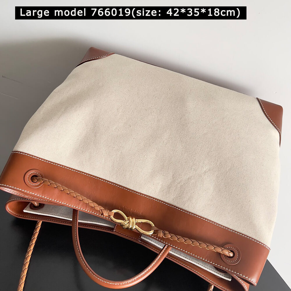 B0tt*ga Ven*ta Andiamo Canvas Handbag(HIGH-END GRADE)