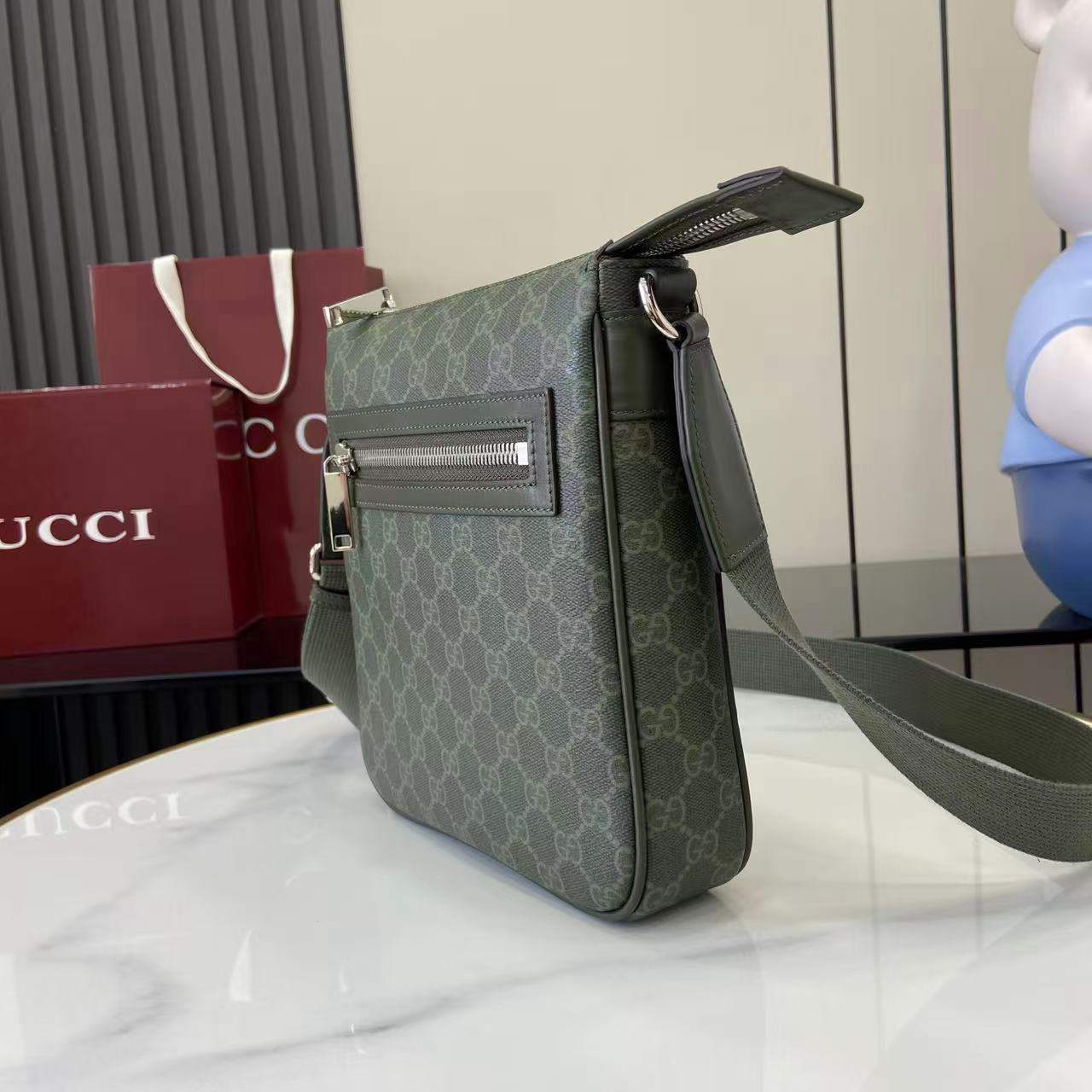 GG Black small messenger bag(HIGH-END GRADE)