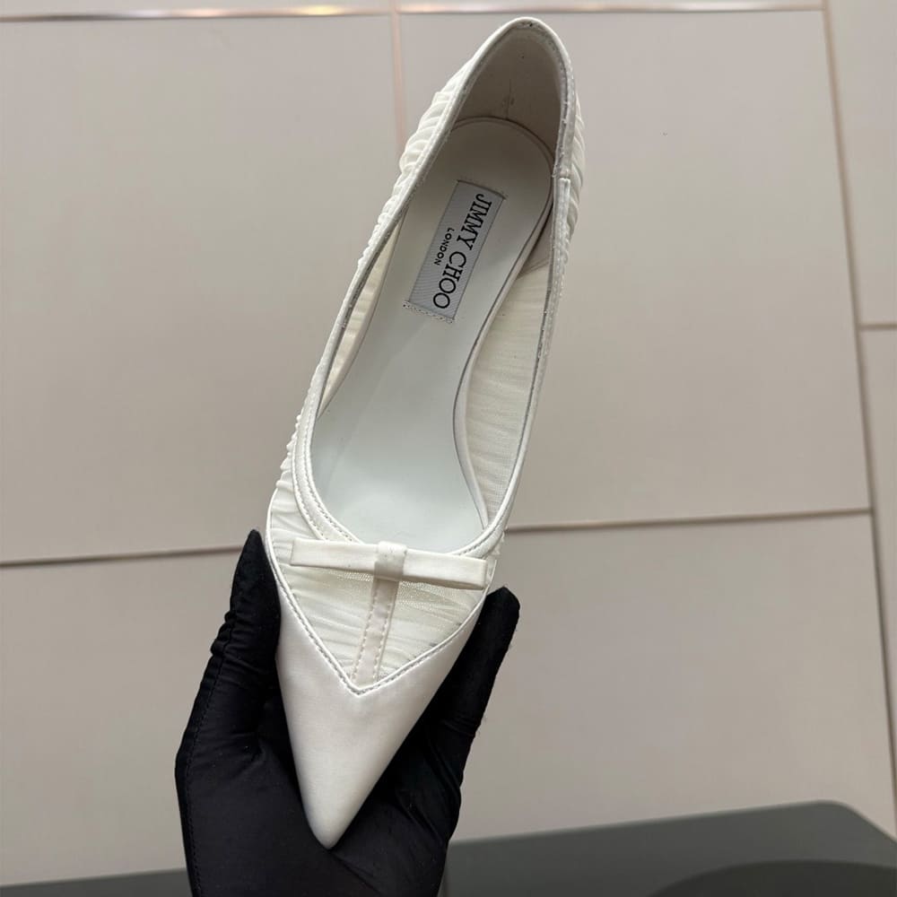 J1m*y Ch00 Ruched Tulle Pumps (EU SIZE 35-42)