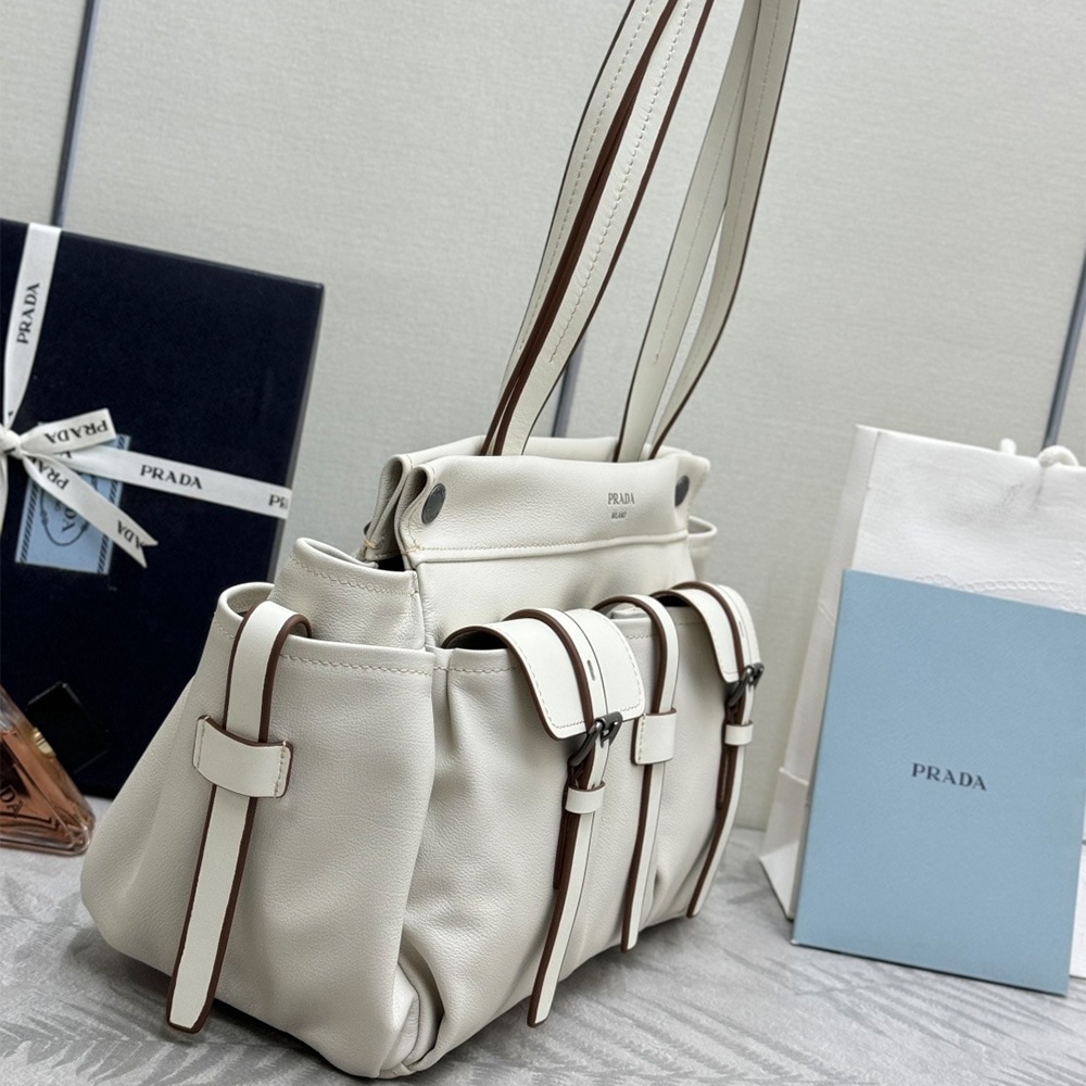 Pra*a Route large leather tote bag(HIGH-END GRADE)