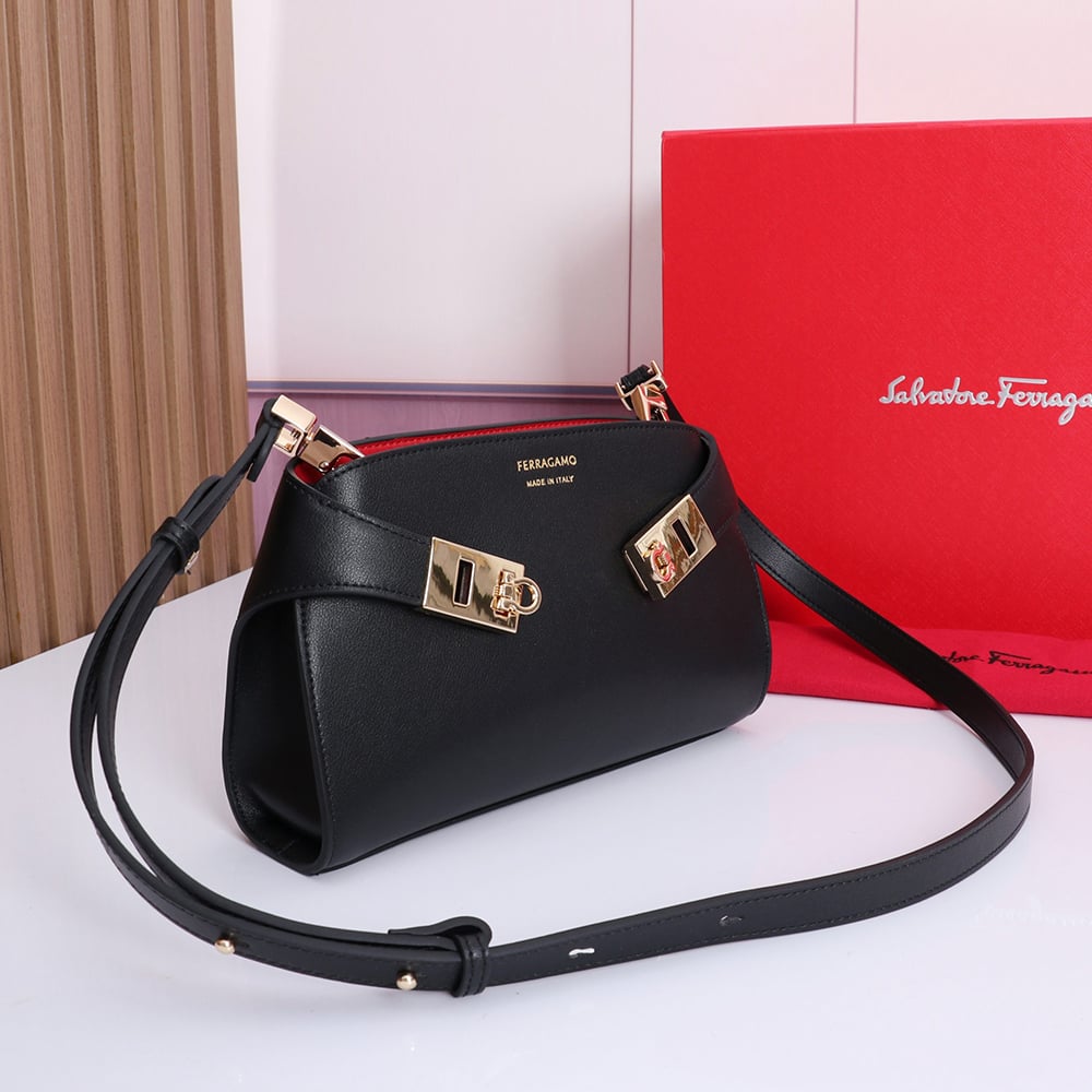 Ferrgamo Hug mini bicolor crossbody bag(HIGH-END GRADE)