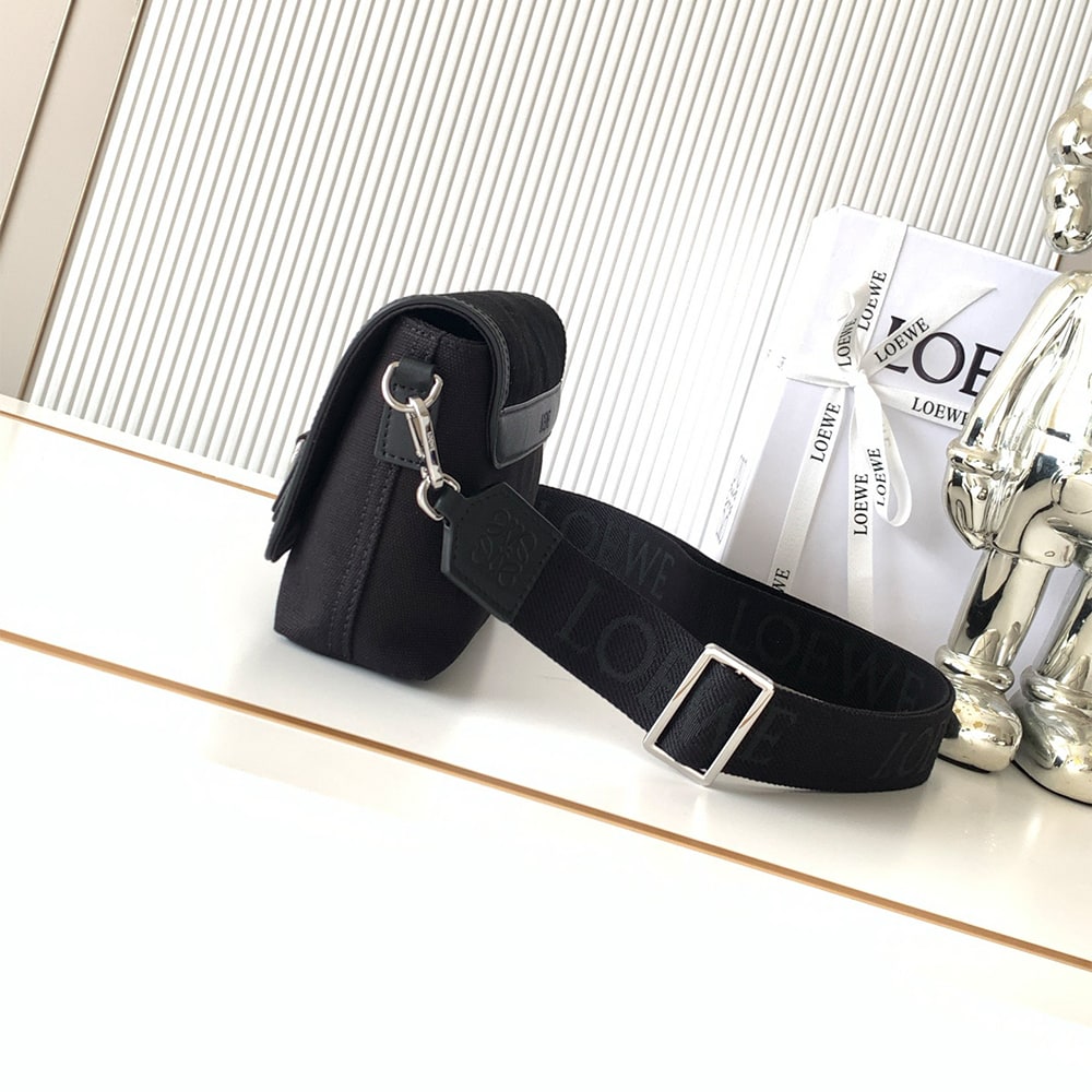 L0ew* Mini Flex messenger in canvas and suede (HIGH-END GRADE)