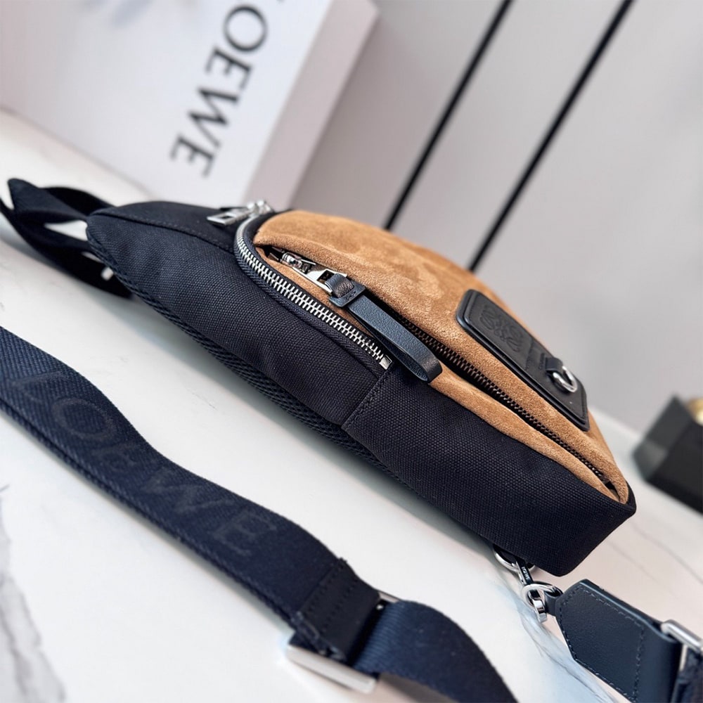 L0ew* Flex sling in canvas and suede (HIGH-END GRADE)