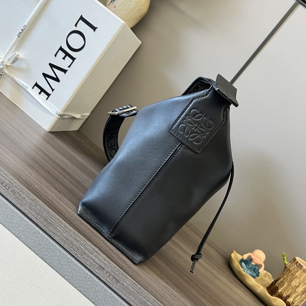 L0ew* Small Cubi crossbody bag in S*pple smooth calfskin and jacquard (HIGH-END GRADE)