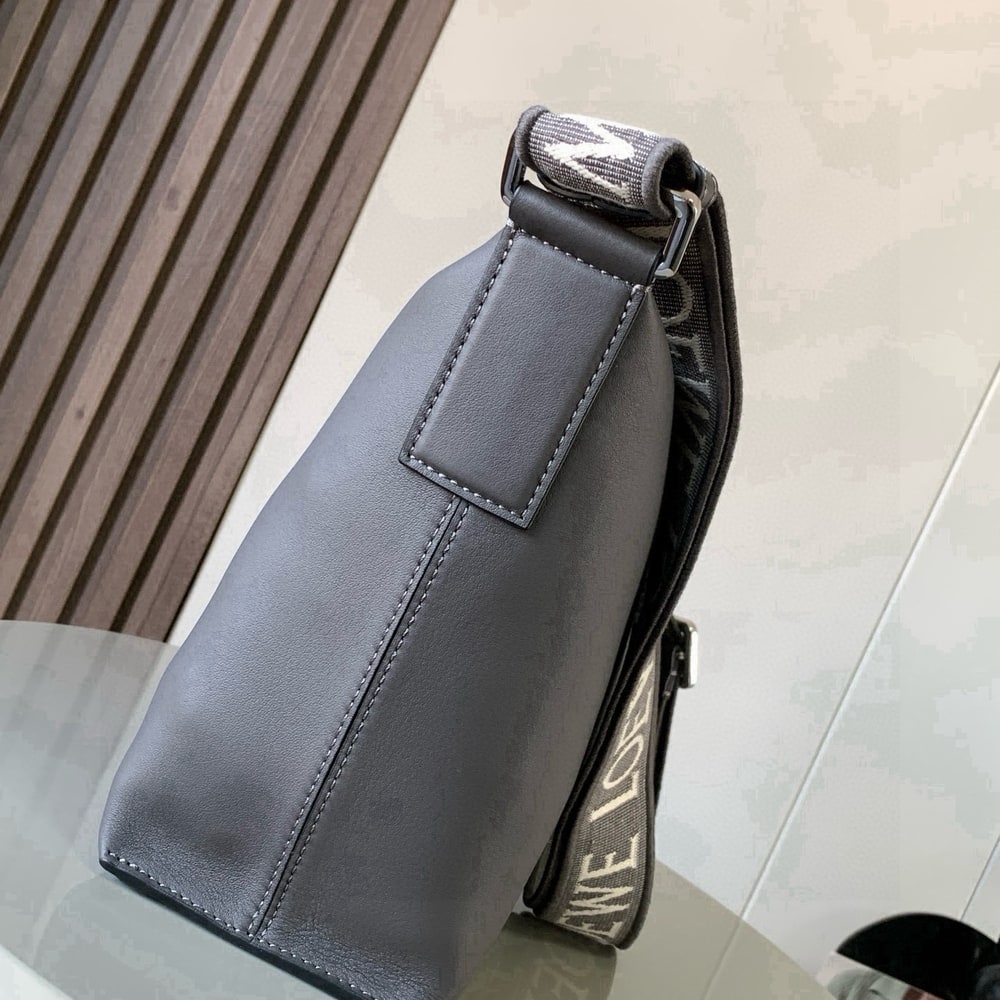 L0ew* Small Cubi crossbody bag in S*pple smooth calfskin and jacquard (HIGH-END GRADE)