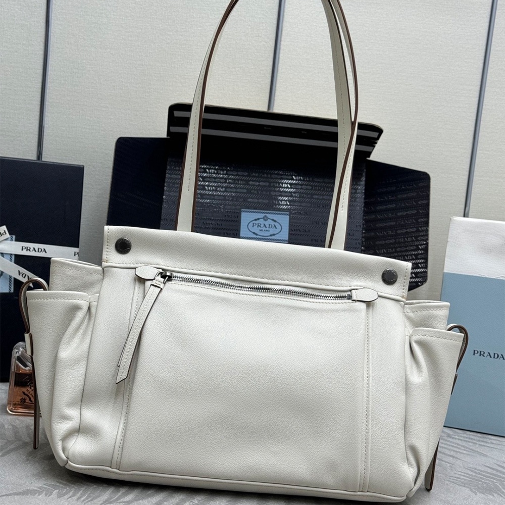 Pra*a Route large leather tote bag(HIGH-END GRADE)
