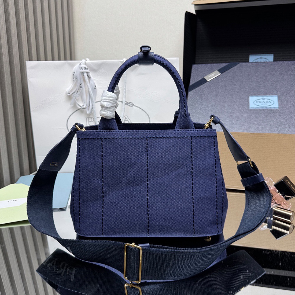 Pra*a Jardiniere small cotton canvas bag(HIGH-END GRADE)