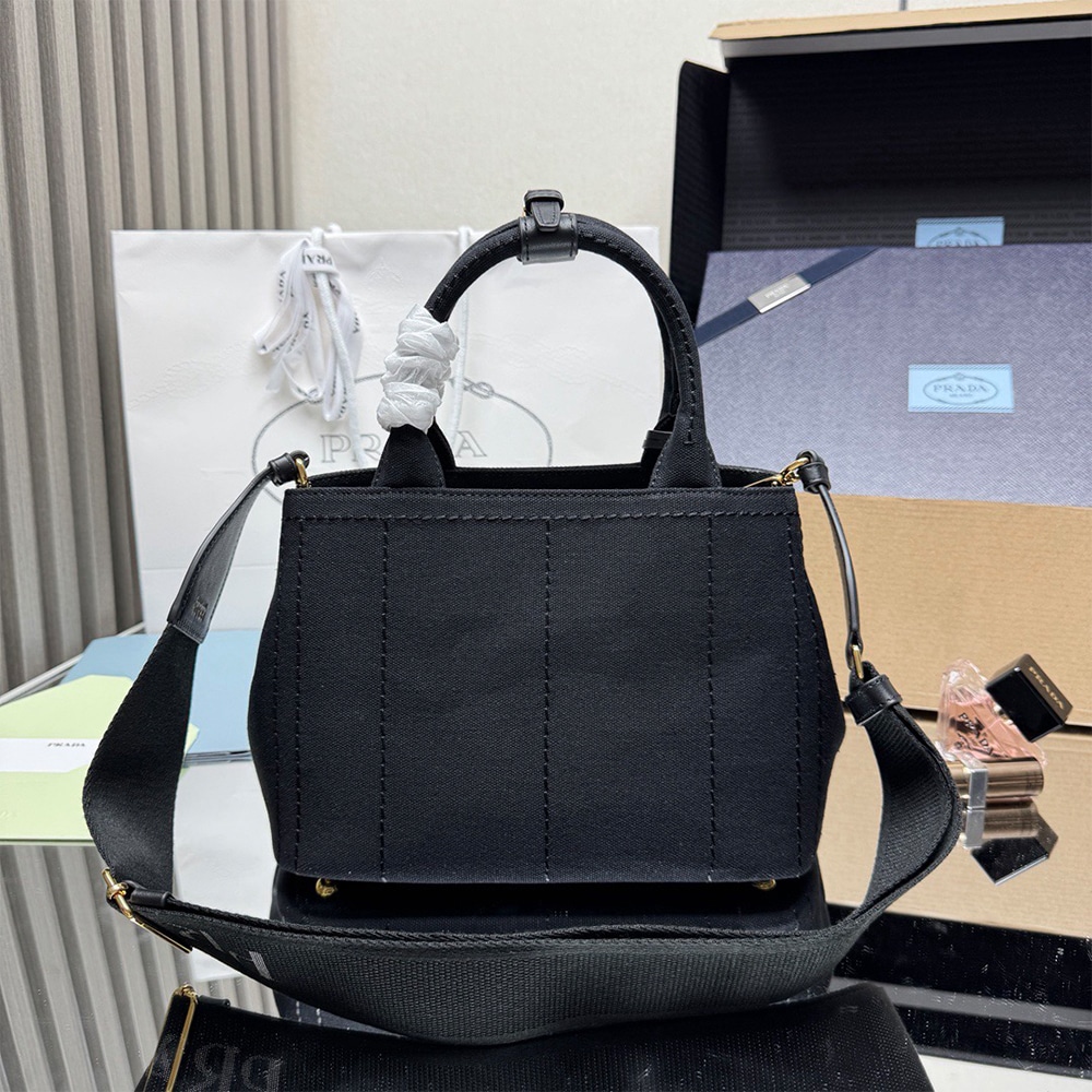 Pra*a Jardiniere small cotton canvas bag(HIGH-END GRADE)