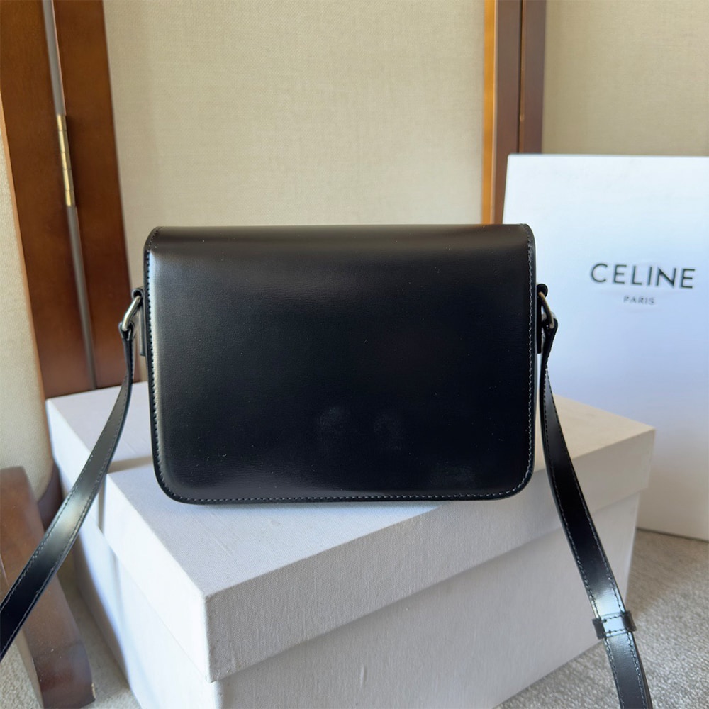 Ce1i*e TEEN TRIOMPHE BAG IN shiny calfskin(HIGH-END GRADE)
