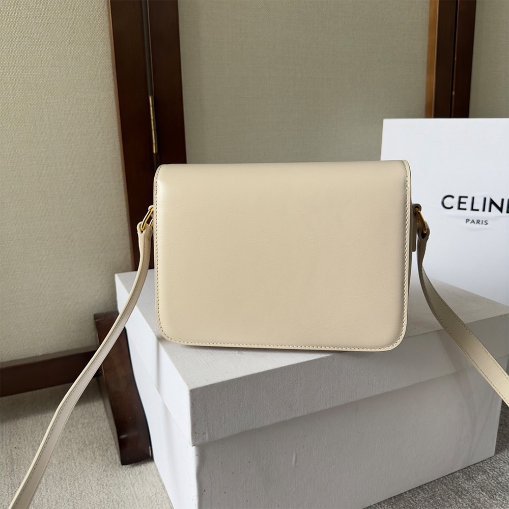 Ce1i*e TEEN TRIOMPHE BAG IN shiny calfskin(HIGH-END GRADE)