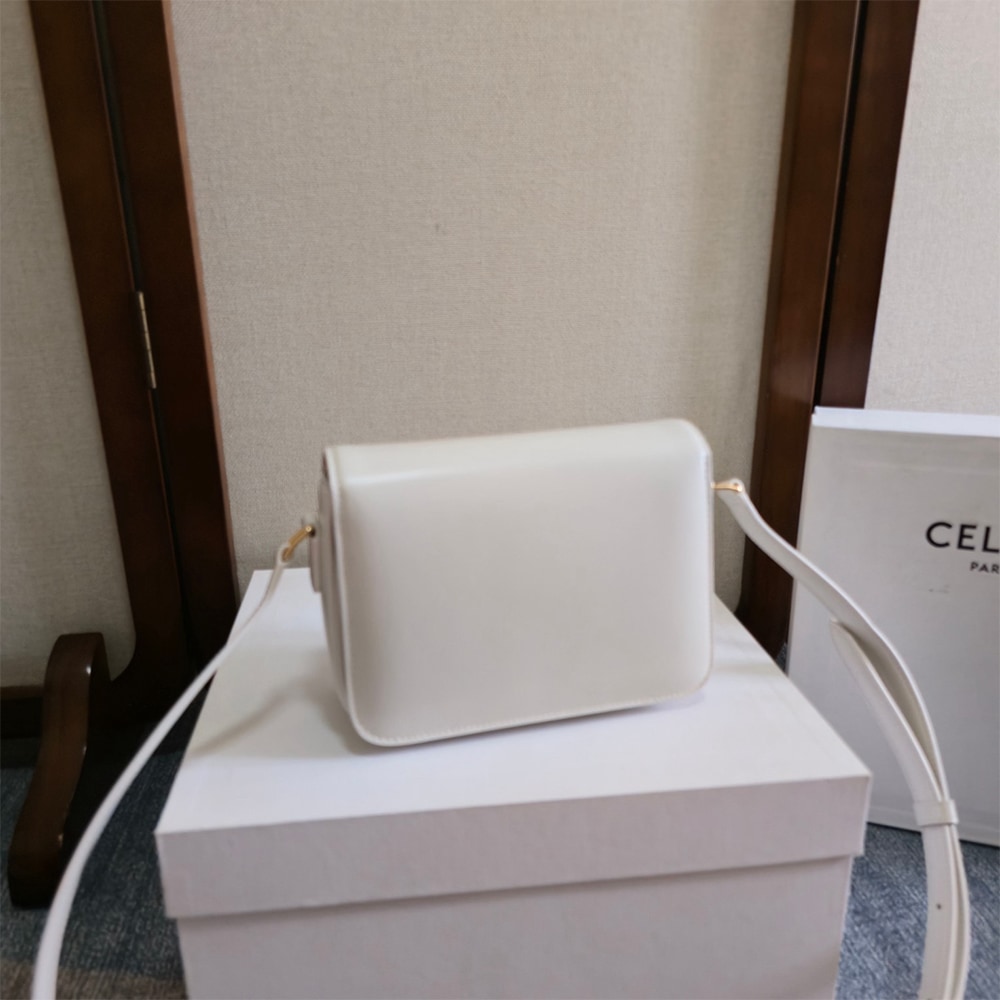 Ce1i*e TEEN TRIOMPHE BAG IN shiny calfskin(HIGH-END GRADE)