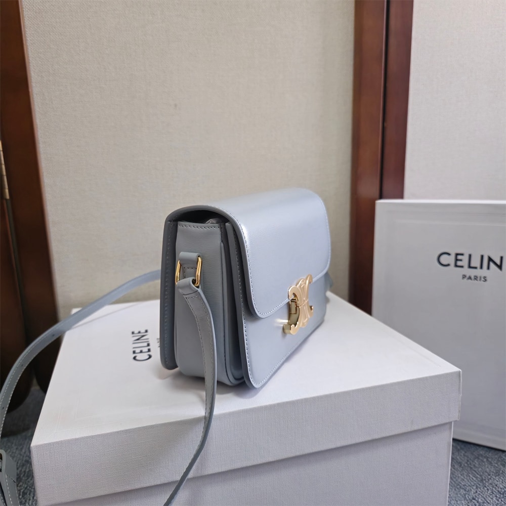 Ce1i*e TEEN TRIOMPHE BAG IN shiny calfskin(HIGH-END GRADE)