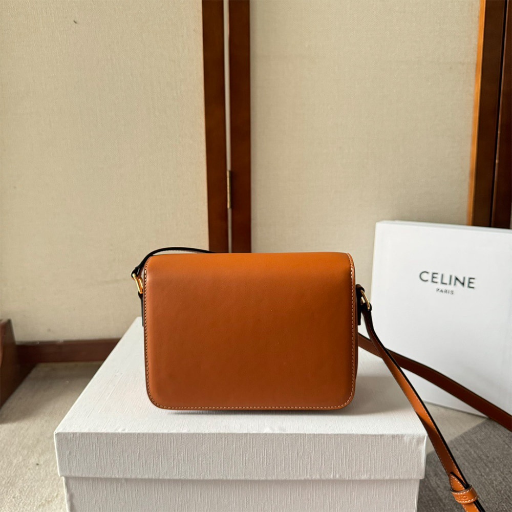 Ce1i*e TEEN TRIOMPHE BAG IN shiny calfskin(HIGH-END GRADE)