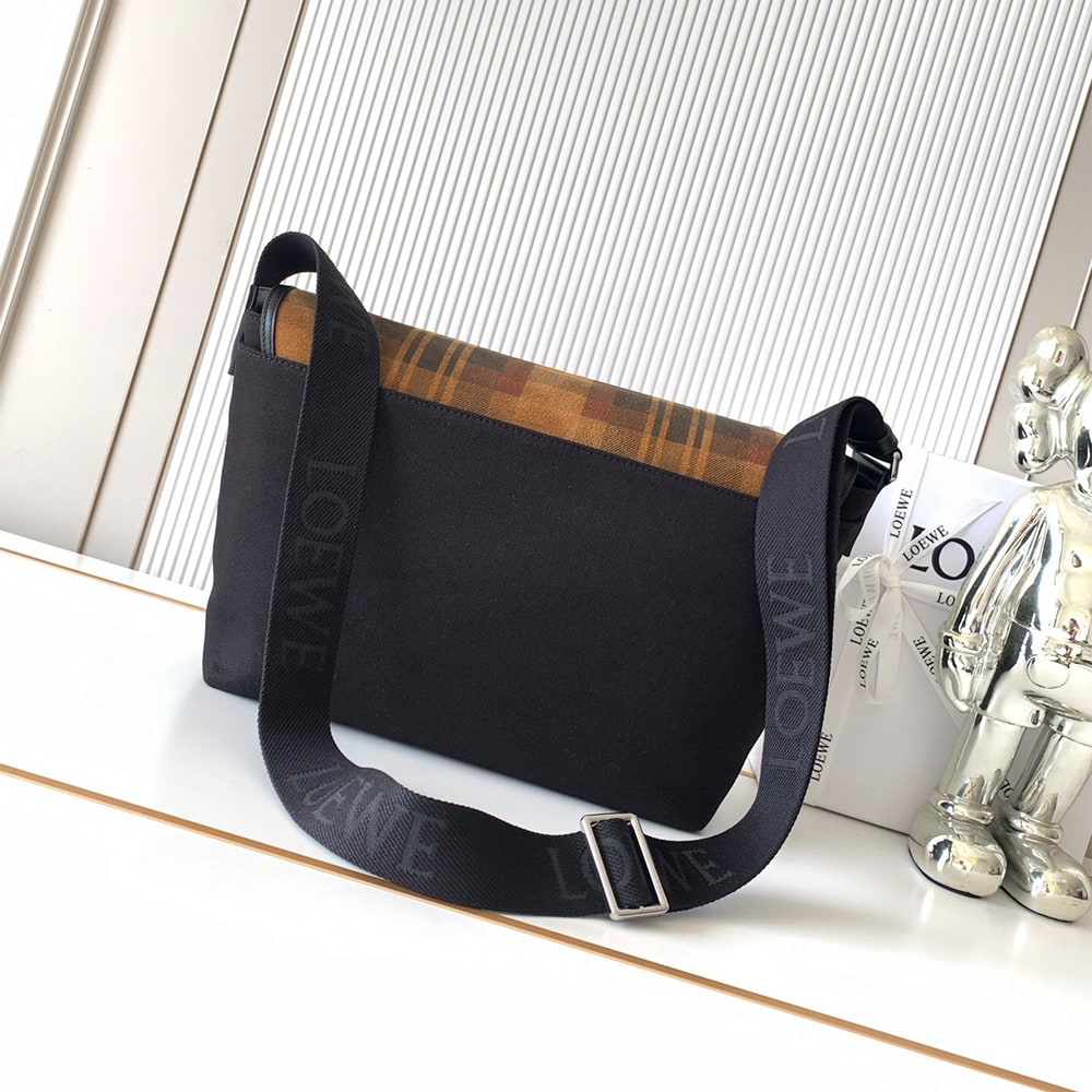 L0ew* Medium Flex messenger in canvas and brushed (HIGH-END GRADE)