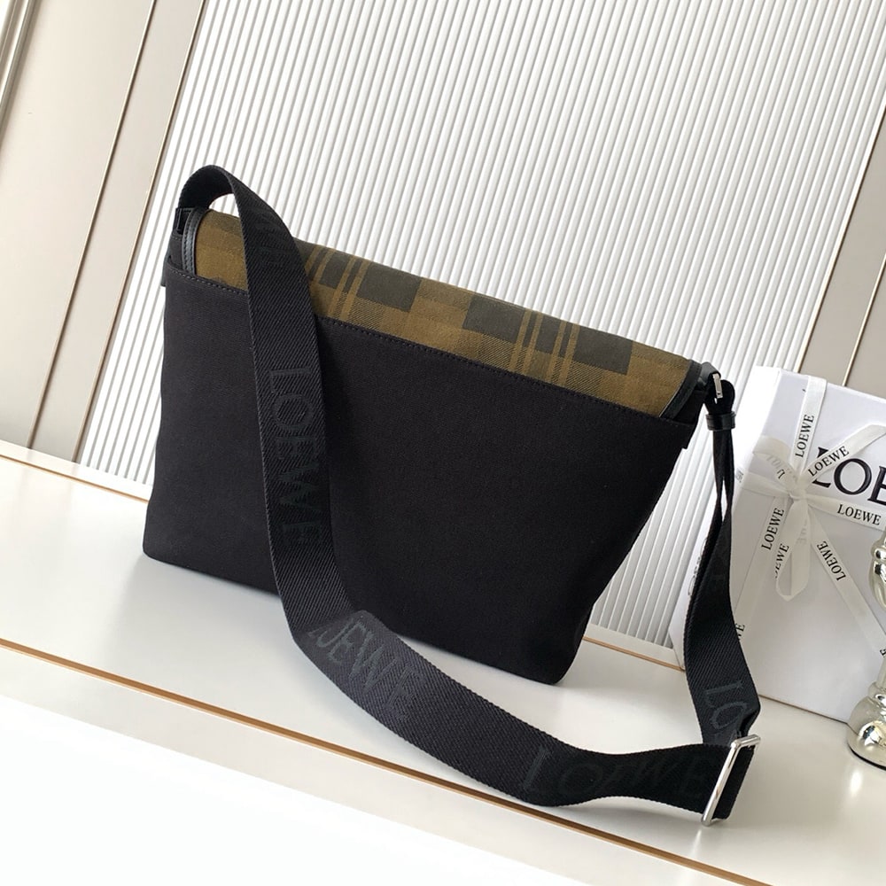 L0ew* Medium Flex messenger in canvas and brushed (HIGH-END GRADE)