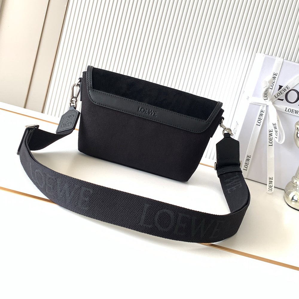 L0ew* Mini Flex messenger in canvas and suede (HIGH-END GRADE)