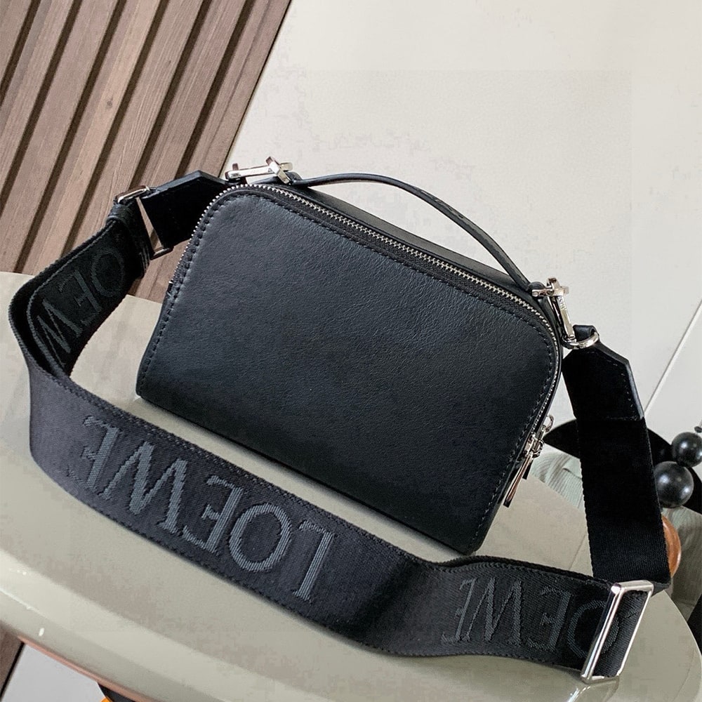 L0ew* Mini crossbody camera bag in satin calfskin (HIGH-END GRADE)