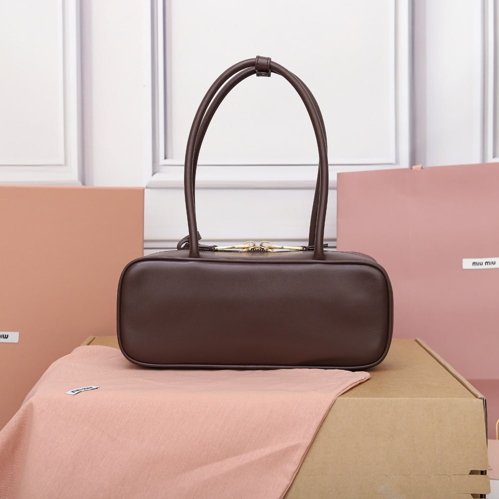 M1um1u Small Beau leather top-handle bag(HIGH-END GRADE)