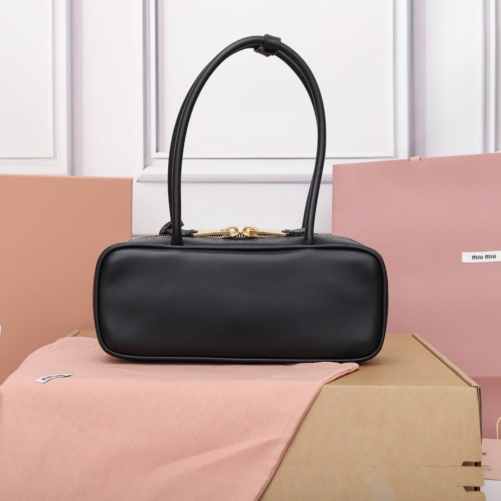 M1um1u Small Beau leather top-handle bag(HIGH-END GRADE)