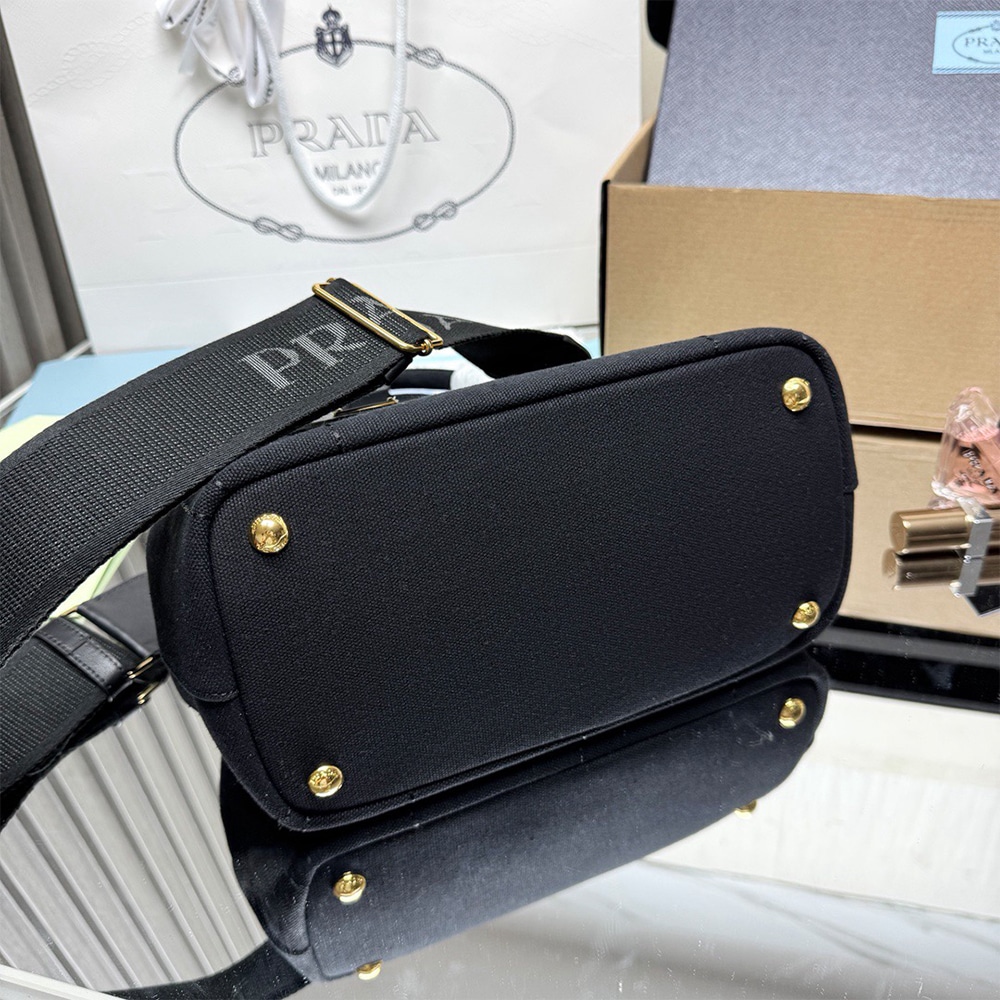 Pra*a Jardiniere small cotton canvas bag(HIGH-END GRADE)