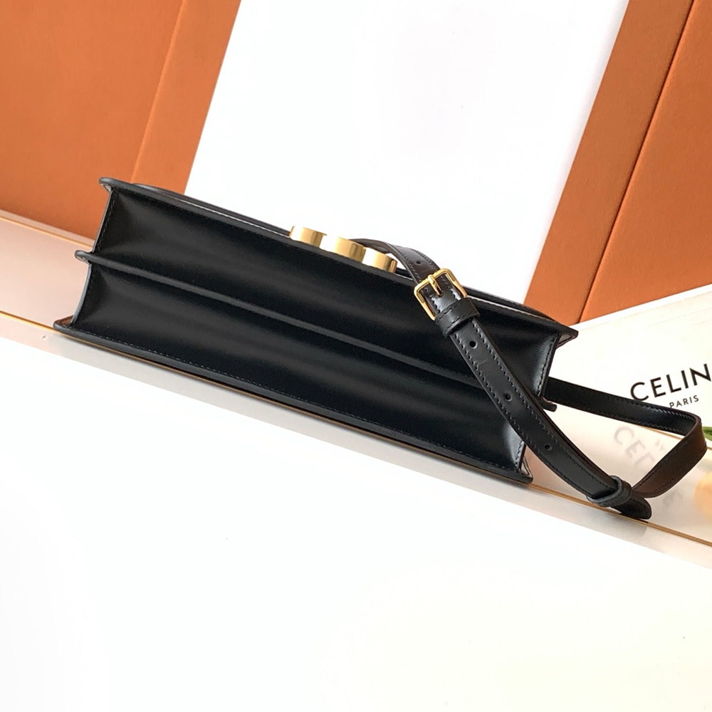 Ce1i*e MEDIUM TRIOMPHE FOLIO IN SHINY CALFSKIN(HIGH-END GRADE)