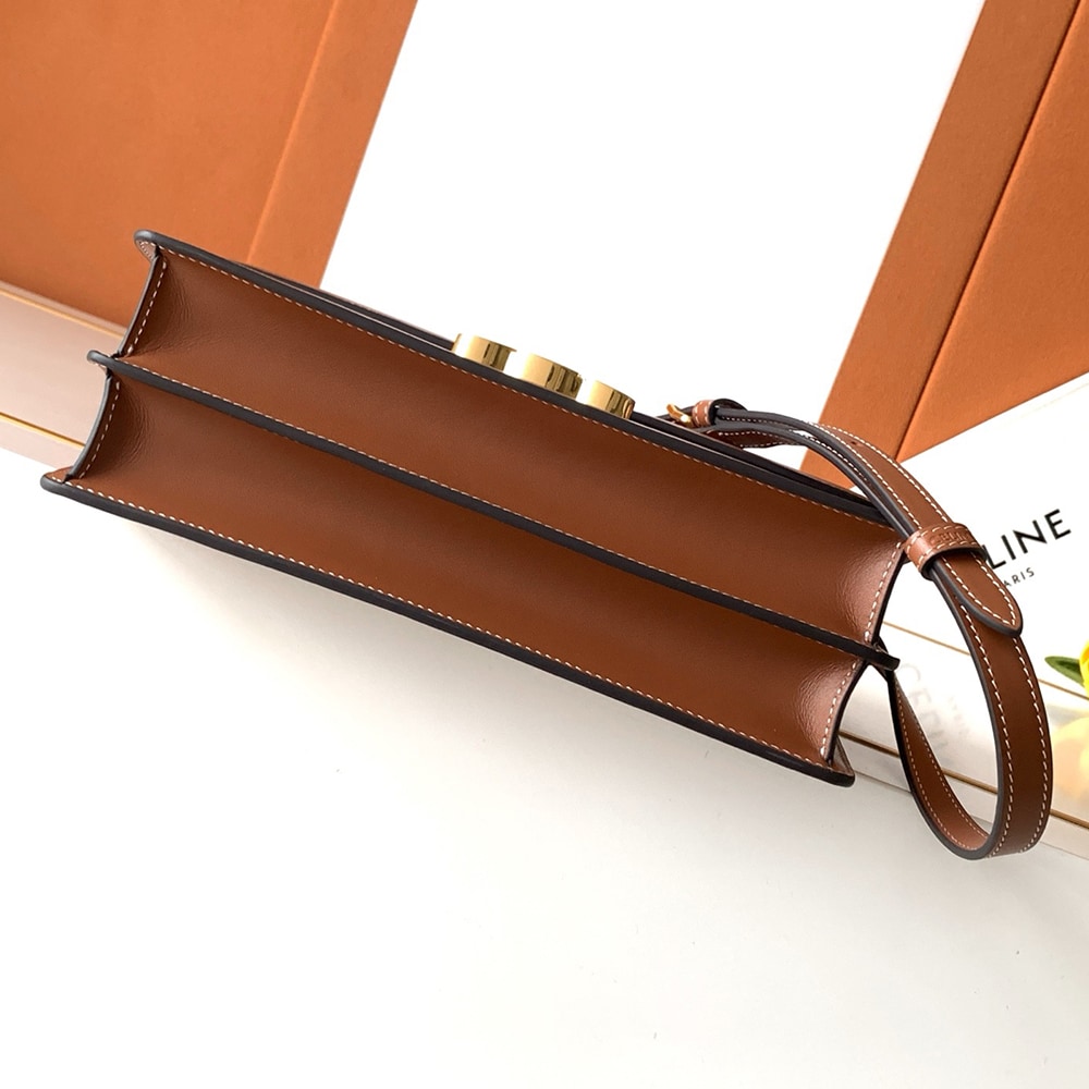 Ce1i*e MEDIUM TRIOMPHE FOLIO IN SHINY CALFSKIN(HIGH-END GRADE)