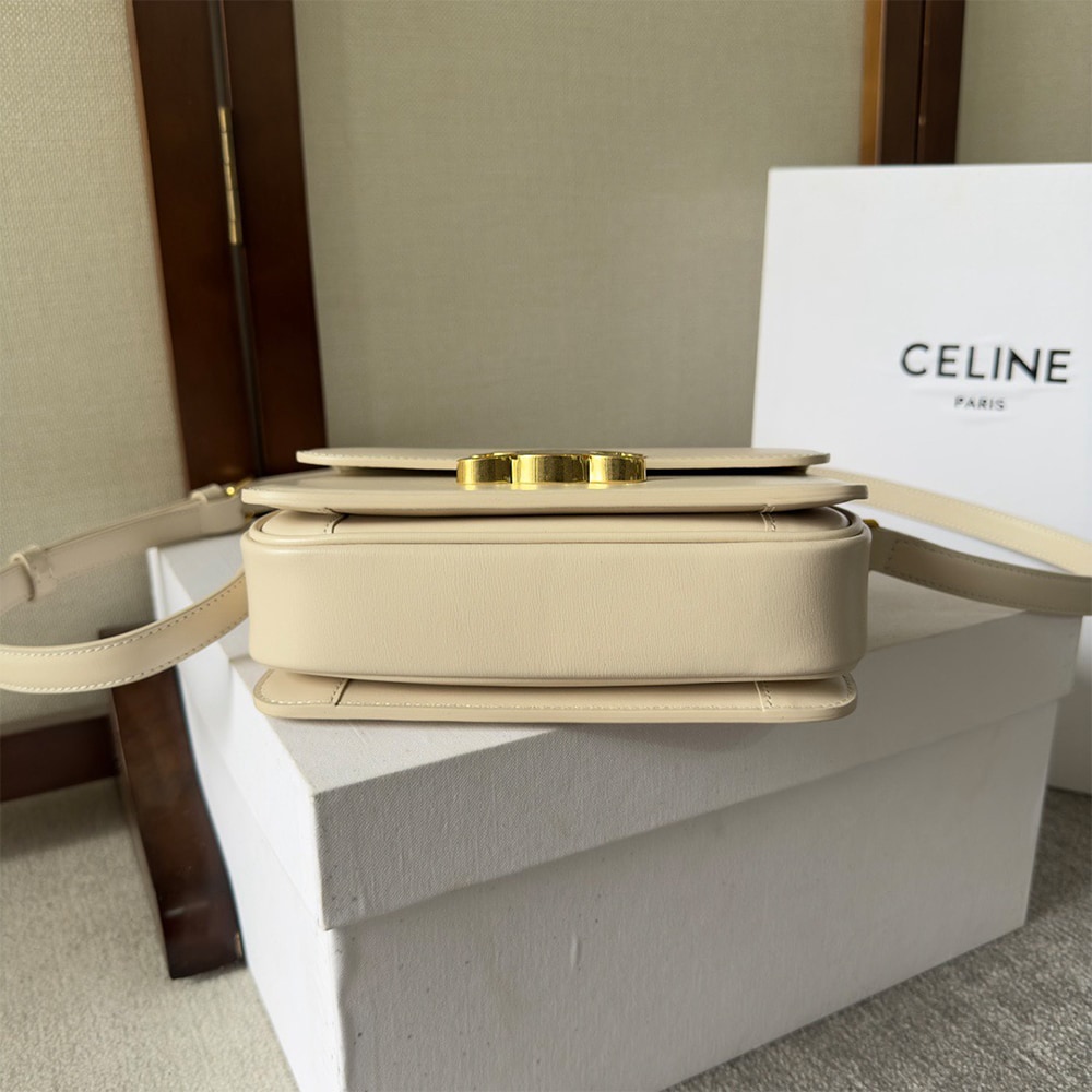 Ce1i*e TEEN TRIOMPHE BAG IN shiny calfskin(HIGH-END GRADE)