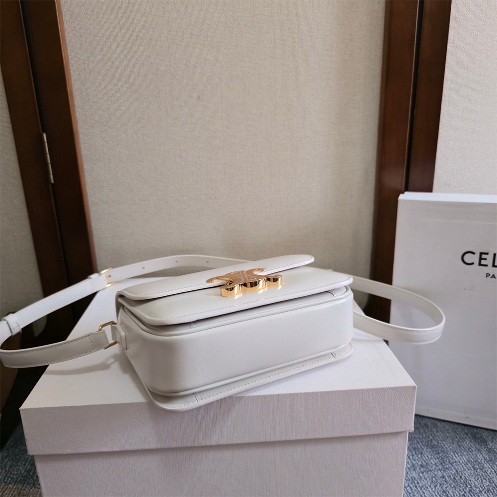 Ce1i*e TEEN TRIOMPHE BAG IN shiny calfskin(HIGH-END GRADE)