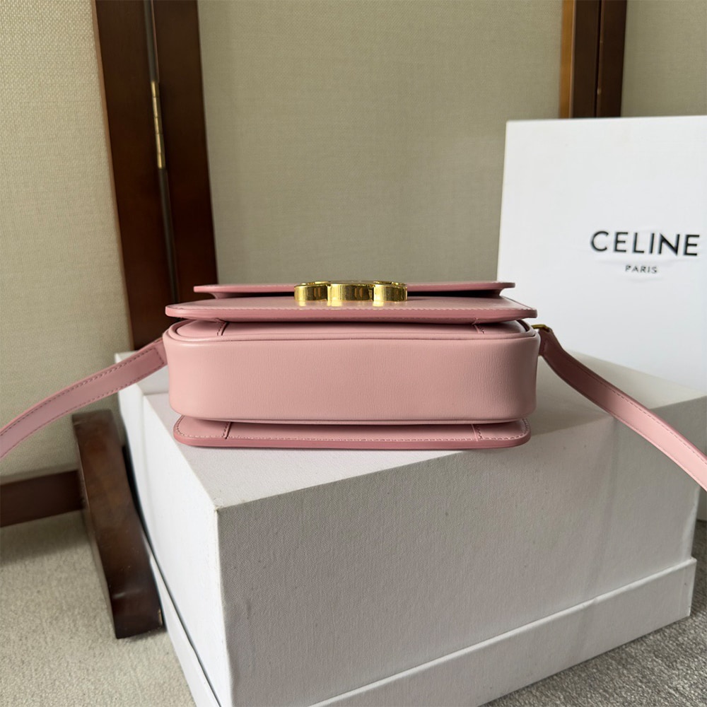 Ce1i*e TEEN TRIOMPHE BAG IN shiny calfskin(HIGH-END GRADE)
