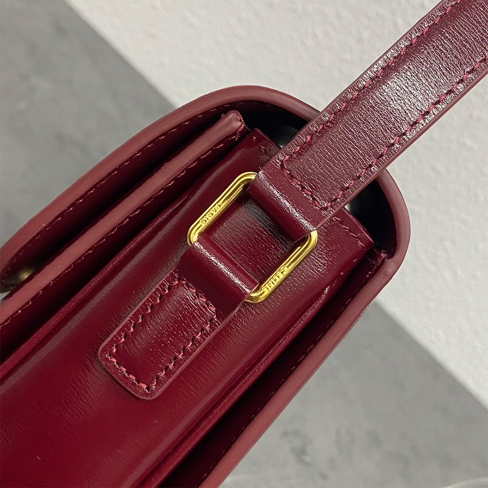 Ce1i*e TEEN TRIOMPHE BAG IN shiny calfskin(HIGH-END GRADE)