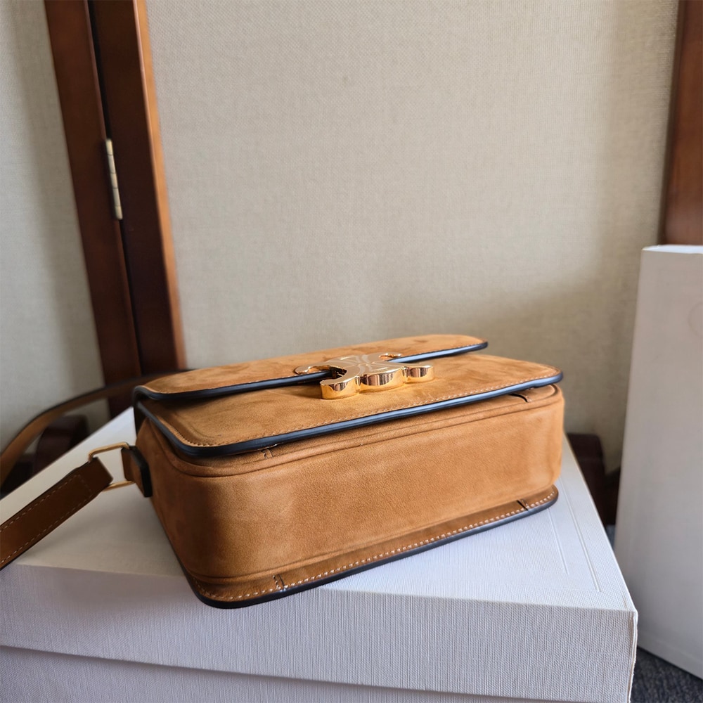 Ce1i*e TEEN TRIOMPHE BAG IN NUBUCK CALFSKIN(HIGH-END GRADE)