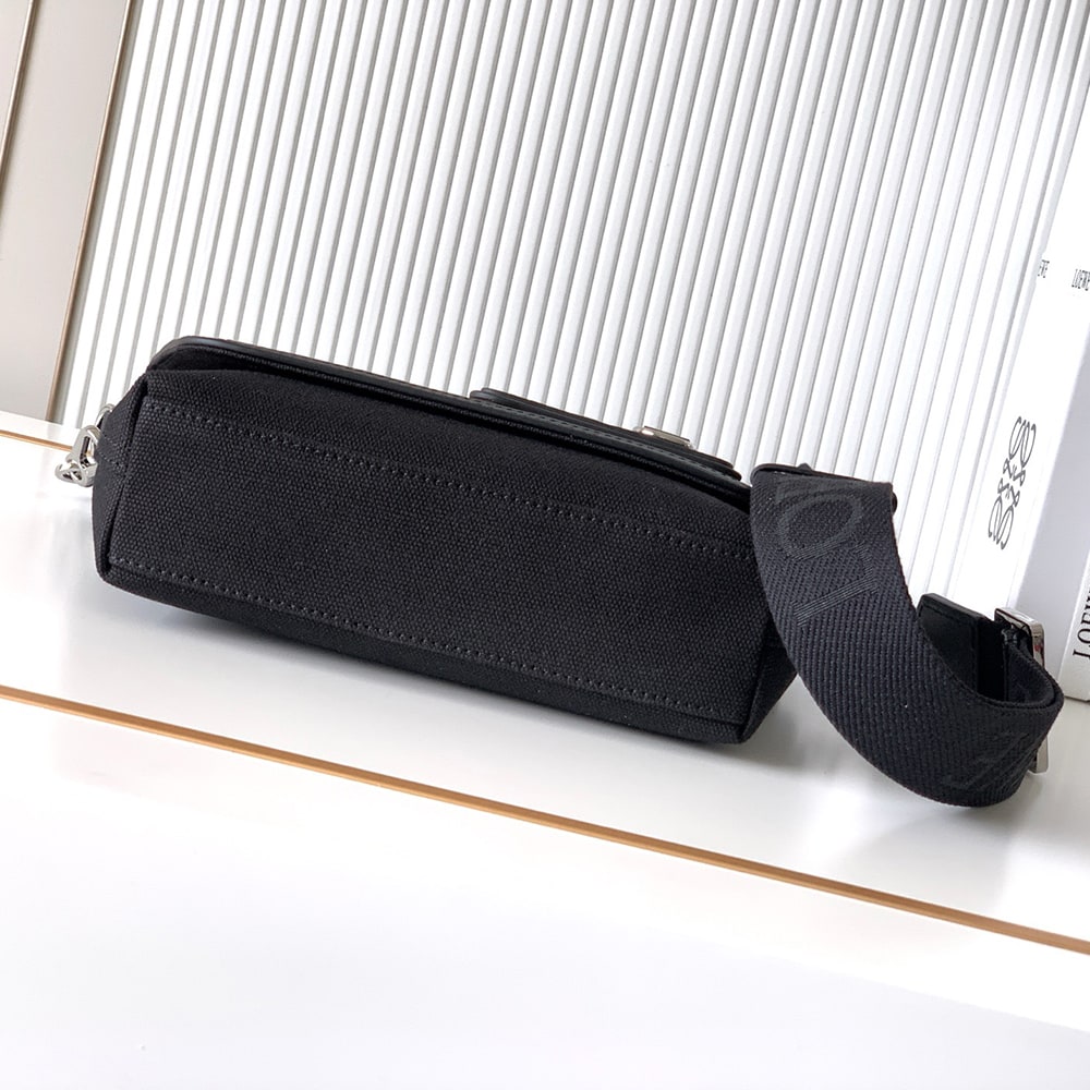 L0ew* Mini Flex messenger in canvas and suede (HIGH-END GRADE)