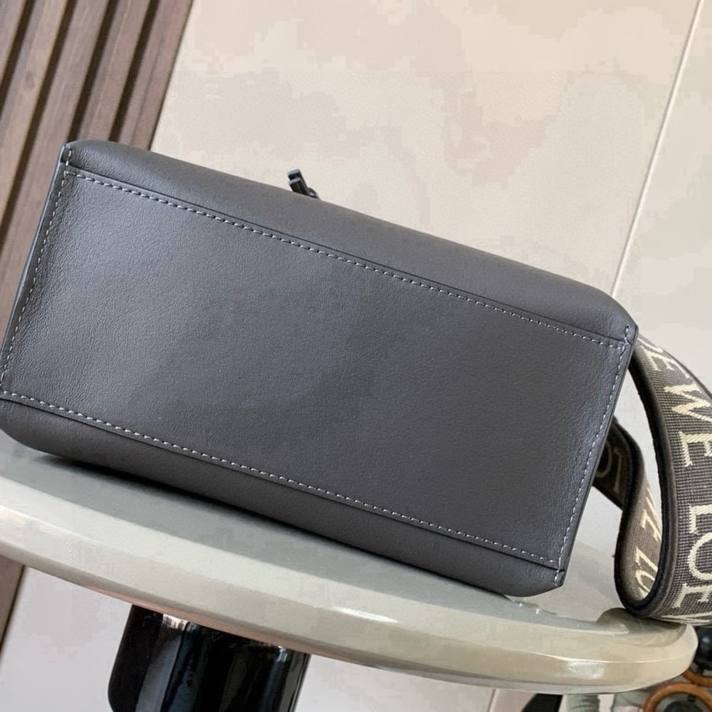 L0ew* Small Cubi crossbody bag in S*pple smooth calfskin and jacquard (HIGH-END GRADE)