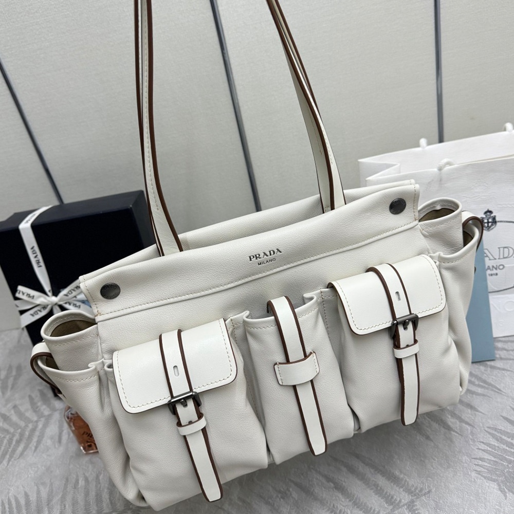 Pra*a Route large leather tote bag(HIGH-END GRADE)